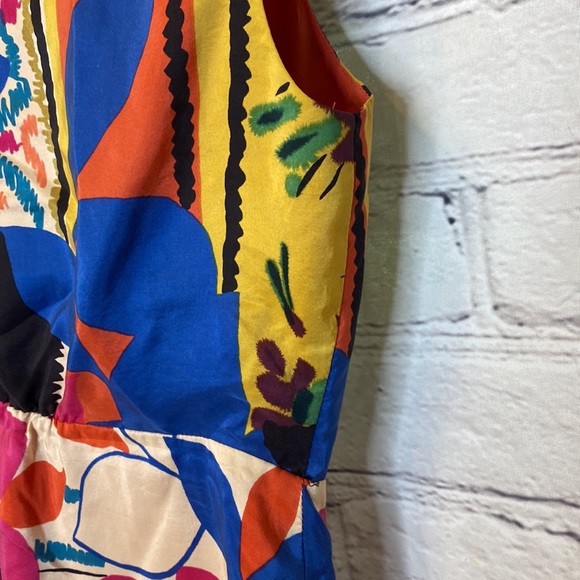 Anthropologie Moulinette Soeurs Orange Yellow 100% Silk Dress Size 2 - Picture 11 of 13